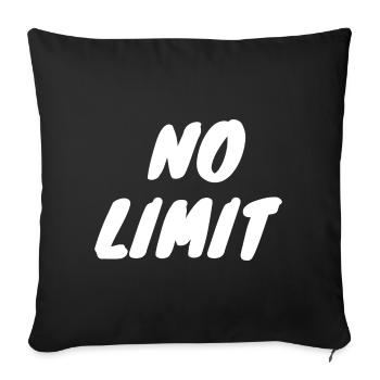 no limit - Housse de coussin décorative 45 x 45 cm - noir - Devant