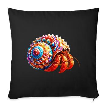 Hermit crab - Sofa pillowcase 17,3'' x 17,3'' (45 x 45 cm) - black - Front