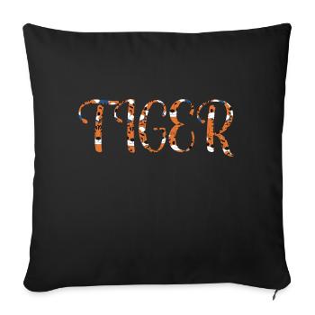 Tiger Font - Sofa pillowcase 17,3'' x 17,3'' (45 x 45 cm) - black - Front