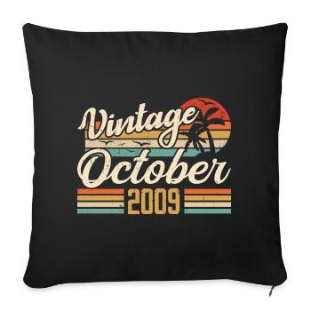 October 2009 Birthday Gift - 2009 - Sofa pillowcase 17,3'' x 17,3'' (45 x 45 cm) - black - Front