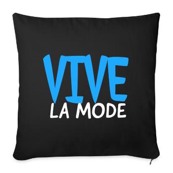 vive la mode vive la mode - Housse de coussin décorative 45 x 45 cm - noir - Devant