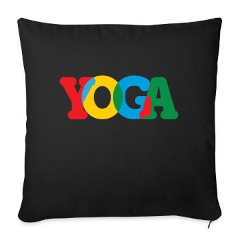 Yoga / Namaste / Zen - Sofa pillowcase 17,3'' x 17,3'' (45 x 45 cm) - black - Front