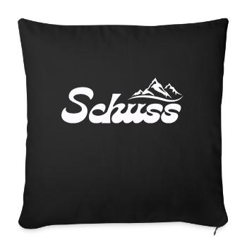 Schuss ! A FOND LE SKI - Housse de coussin décorative 45 x 45 cm - noir - Devant