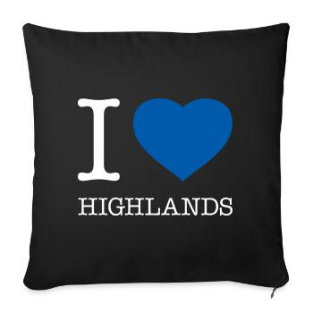 J’ADORE LES HIGHLANDS - Housse de coussin décorative 45 x 45 cm - noir - Devant