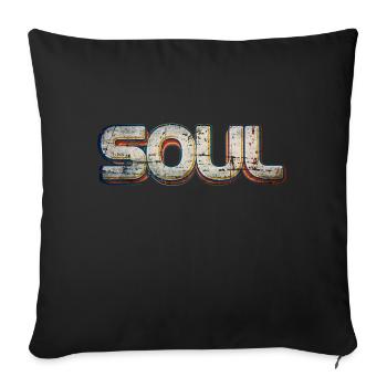 Soul vintage - Sofa pillowcase 17,3'' x 17,3'' (45 x 45 cm) - black - Front