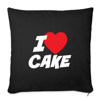 J’aime les gâteaux - Housse de coussin décorative 45 x 45 cm - noir - Devant