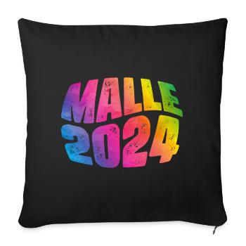 Malle 2024 Holiday - Sofa pillowcase 17,3'' x 17,3'' (45 x 45 cm) - black - Front