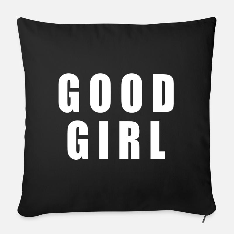 Good girl - Sofaputetrekk 45 x 45 cm - svart