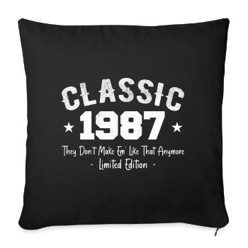 Born 1987 Vintage Classic Anniversary Gift 1987 - Sofa pillowcase 17,3'' x 17,3'' (45 x 45 cm) - black - Front