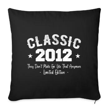 Born 2012 Vintage Classic Anniversary Gift 2012 - Sofa pillowcase 17,3'' x 17,3'' (45 x 45 cm) - black - Front