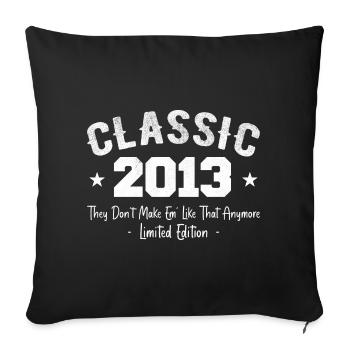 Born 2013 Vintage Classic Anniversary Gift 2013 - Sofa pillowcase 17,3'' x 17,3'' (45 x 45 cm) - black - Front