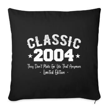 Né 2004 Vintage Cadeau Anniversaire Classic 2004 - Housse de coussin décorative 45 x 45 cm - noir - Devant