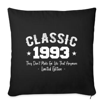 Né 1993 Vintage Cadeau Anniversaire Classic 1993 - Housse de coussin décorative 45 x 45 cm - noir - Devant