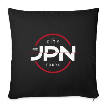 Tokyo Japan - Sofakissenbezug 45 x 45 cm - Schwarz - Vorne