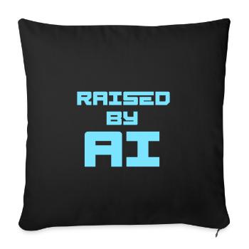 ÉLEVÉ PAR L’IA - Housse de coussin décorative 45 x 45 cm - noir - Devant