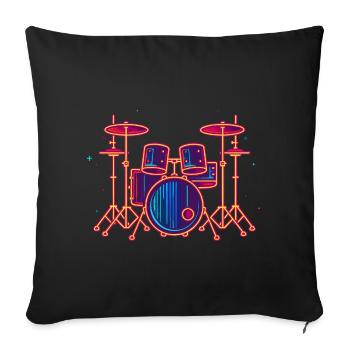 Graphiques de batterie - Housse de coussin décorative 45 x 45 cm - noir - Devant