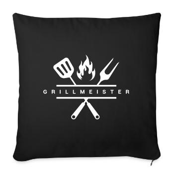 Grillmeister - Sofakissenbezug 45 x 45 cm - Schwarz - Vorne