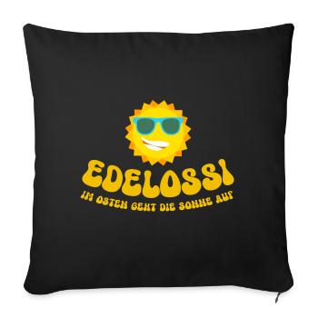 L’OSSI - Housse de coussin décorative 45 x 45 cm - noir - Devant