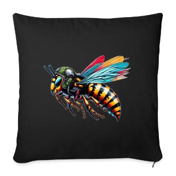 Pilots Hornet - Sofa pillowcase 17,3'' x 17,3'' (45 x 45 cm) - black - Front