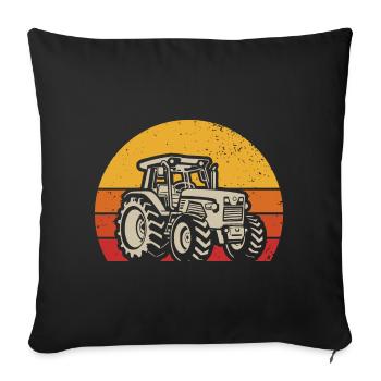 Tractor Farmer Agriculture Farming Farm Rancher - Sofa pillowcase 17,3'' x 17,3'' (45 x 45 cm) - black - Front