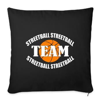 STREETBALL - Sofa pillowcase 17,3'' x 17,3'' (45 x 45 cm) - black - Front