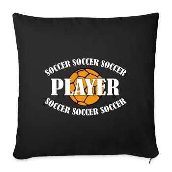 SOCCER PLAYER - Sofakissenbezug 45 x 45 cm - Schwarz - Vorne
