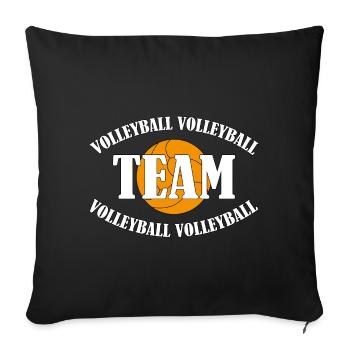 ÉQUIPE DE VOLLEY-BALL - Housse de coussin décorative 45 x 45 cm - noir - Devant
