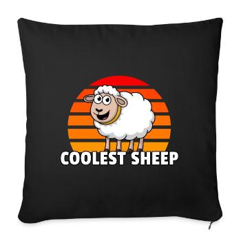 Coolest Sheep - Vintage Sunset - Sofa pillowcase 17,3'' x 17,3'' (45 x 45 cm) - black - Front