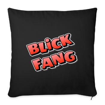 BLICK FANG - Sofakissenbezug 45 x 45 cm - Schwarz - Vorne