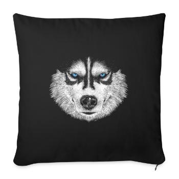 Husky - Sofa pillowcase 17,3'' x 17,3'' (45 x 45 cm) - black - Front