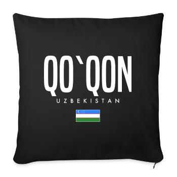 Qo'qon Usbekistan - Sofakissenbezug 45 x 45 cm - Schwarz - Vorne