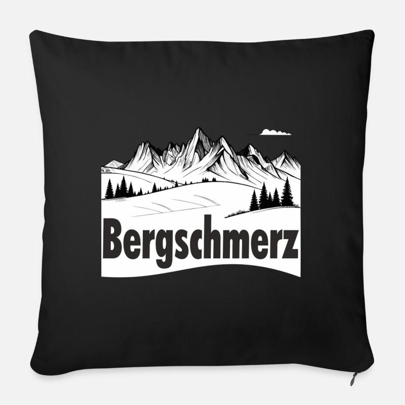 Bergschmerz - Sofakissenbezug 45 x 45 cm - Schwarz