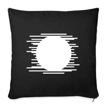 Geometric Lines - Vivid Sunset Mountain Landscape - Sofa pillowcase 17,3'' x 17,3'' (45 x 45 cm) - black - Front
