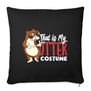 Seeotter Kostüm - Sofakissenbezug 45 x 45 cm - Schwarz - Vorne