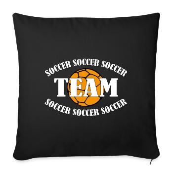 SOCCER TEAM - Sofakissenbezug 45 x 45 cm - Schwarz - Vorne