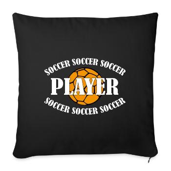 SOCCER PLAYER - Sofakissenbezug 45 x 45 cm - Schwarz - Vorne