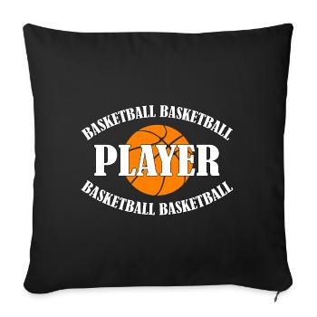 Basketball Player - Sofa pillowcase 17,3'' x 17,3'' (45 x 45 cm) - black - Front
