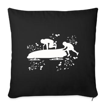 Bob Freineur d’équipe Bob - Housse de coussin décorative 45 x 45 cm - noir - Devant