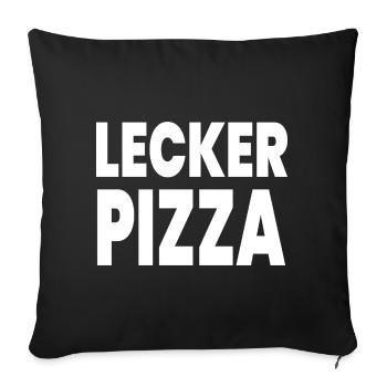 Pizza - Sofakissenbezug 45 x 45 cm - Schwarz - Vorne