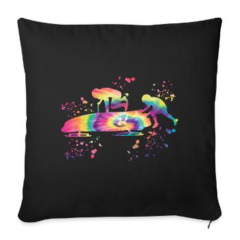 Bob Freineur d’équipe Bob - Housse de coussin décorative 45 x 45 cm - noir - Devant