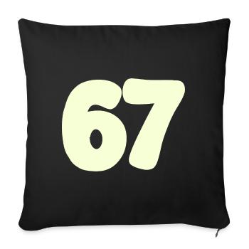 67 - Housse de coussin décorative 45 x 45 cm - noir - Devant