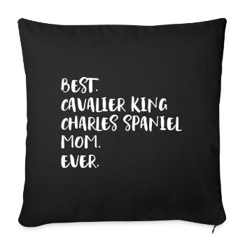Cavalier King Charles Spaniel - Housse de coussin décorative 45 x 45 cm - noir - Devant