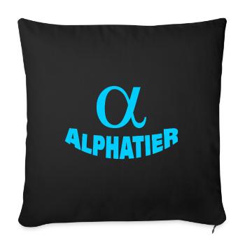 Animal alpha - Housse de coussin décorative 45 x 45 cm - noir - Devant