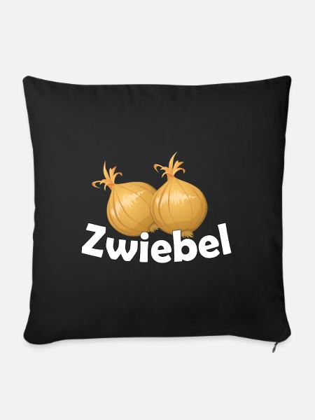 ZWIEBEL - Sofakissenbezug 45 x 45 cm - Schwarz