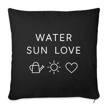 Water Sun Love Statement - Sofa pillowcase 17,3'' x 17,3'' (45 x 45 cm) - black - Front