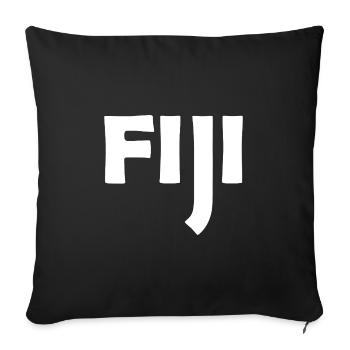 Fiji - Fidschi - Inseln - Pazifik - Südsee - Sofakissenbezug 45 x 45 cm - Schwarz - Vorne