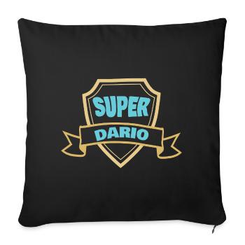 Gift for Dario - Sofa pillowcase 17,3'' x 17,3'' (45 x 45 cm) - black - Front