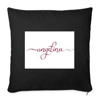 Angelina Elegant Calligraphy in Red - Sofa pillowcase 17,3'' x 17,3'' (45 x 45 cm) - black - Front