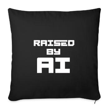 ÉLEVÉ PAR L’IA - Housse de coussin décorative 45 x 45 cm - noir - Devant