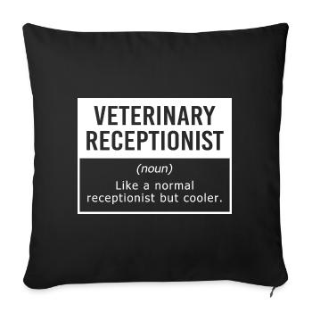 Veterinarian, Secretary, Veterinarian, Receptionist - Sofa pillowcase 17,3'' x 17,3'' (45 x 45 cm) - black - Front